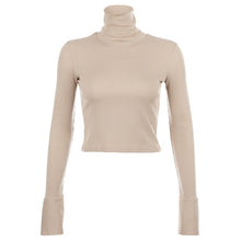 Load image into Gallery viewer, Rapwriter New 2019 Women's Autumn Winter Knitted Long Flare Sleeve Turtleneck Sweaters Women STretch Minimalist Pullover Tops