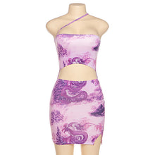 Load image into Gallery viewer, Hugcitar 2020 tie dye print sexy hole tube mini dress summer women streetwear outfits party club female clothing