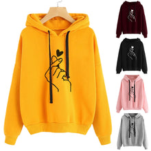 Load image into Gallery viewer, Womens Musical Notes Long Sleeve Hoodie Sweatshirt Hooded Pullover Tops Blouse Sudaderas Mujer Bts Album Moleton Feminino Felpe5