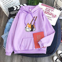 Load image into Gallery viewer, Ladies Hoodie Cartoon Shiba Inu Coach Funny Graphic Hoodie Fashion Sudadera Mujer Moletom Cute Shiba Sushi Hoodie