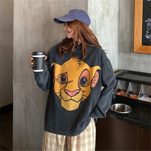 Load image into Gallery viewer, The Lion King Cartoon Print Hoodie Women Loose Casual Cute Long Sleeve Lady Pullover Tops Harajuku Streetwear Sweatshirt Clothes