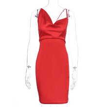 Load image into Gallery viewer, Dulzura floral print satin women mini dress bandage backless lace up bodycon sexy party 2020 summer clothes elegant club outfit