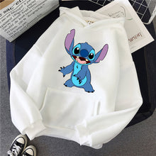Load image into Gallery viewer, LILO STITCH Hoodie Pullovers Long Sleeves Harajuku Pink Pullovers Lovely Kawaii Casual Tops O-neck Women's Hooded Sweatshirt