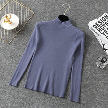 Load image into Gallery viewer, BOBOKATEER Casual Winter Clothes Knitted White Half Turtleneck Sweater Women Pullover Female Black Pull Jumper Tops Fall 2020