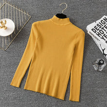 Load image into Gallery viewer, BOBOKATEER Casual Winter Clothes Knitted White Half Turtleneck Sweater Women Pullover Female Black Pull Jumper Tops Fall 2020
