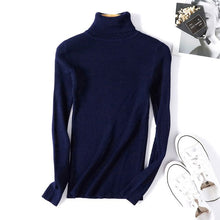 Load image into Gallery viewer, AOSSVIAO Womens Sweaters 2020 Tops Long Sleeve Turtleneck Sweater Women Thin Pullover Jumper Knitted Sweater Slim Pull Femme