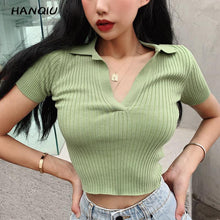 Load image into Gallery viewer, 2019 Winter sweaters women tops sexy white crop sweater women pullover kawaii cropped sweater korean knitted sweater streetwear