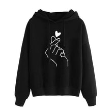 Load image into Gallery viewer, Womens Musical Notes Long Sleeve Hoodie Sweatshirt Hooded Pullover Tops Blouse Sudaderas Mujer Bts Album Moleton Feminino Felpe5
