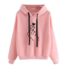 Load image into Gallery viewer, Womens Musical Notes Long Sleeve Hoodie Sweatshirt Hooded Pullover Tops Blouse Sudaderas Mujer Bts Album Moleton Feminino Felpe5
