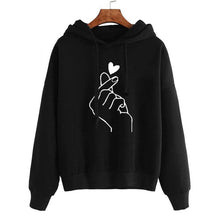 Load image into Gallery viewer, Mujeres estampado con capucha de talla grande Casual manga larga pulóveres sudadera Otoño Invierno moda suelta mujer Abrigos ropa S-4XL
