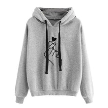 Load image into Gallery viewer, Mujeres estampado con capucha de talla grande Casual manga larga pulóveres sudadera Otoño Invierno moda suelta mujer Abrigos ropa S-4XL
