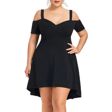 Load image into Gallery viewer, 5xl Casual A-line Women Dress Solid Short Sleeve V-Neck 2020 Summer Fashion Dress Beachwear Elegant Plus Size Mini Dress #33
