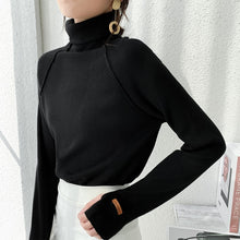 Load image into Gallery viewer, Spring Autumn Turtleneck Sweater Women Solid Loose Knit Pullover Jumper Outwear кофта свитер женский M9D302Y
