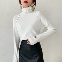 Load image into Gallery viewer, Spring Autumn Turtleneck Sweater Women Solid Loose Knit Pullover Jumper Outwear кофта свитер женский M9D302Y
