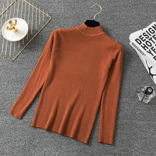 Load image into Gallery viewer, BOBOKATEER Casual Winter Clothes Knitted White Half Turtleneck Sweater Women Pullover Female Black Pull Jumper Tops Fall 2020
