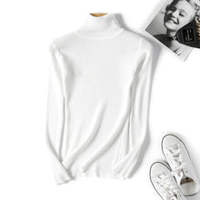 Load image into Gallery viewer, AOSSVIAO Womens Sweaters 2020 Tops Long Sleeve Turtleneck Sweater Women Thin Pullover Jumper Knitted Sweater Slim Pull Femme
